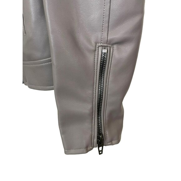 Blank NYC  Gray Faux Leather Moto Jacket Size 1X NWT - Picture 2 of 5